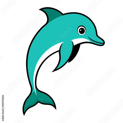Playful Dolphin Vector Illustrations for Marine Life Enthusiasts
