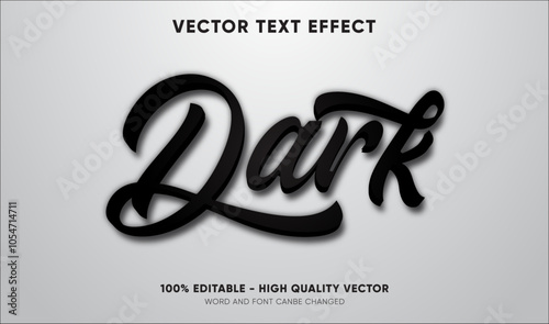 dark editable text effect