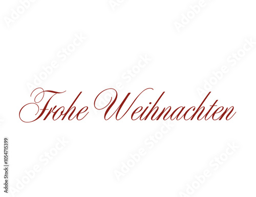 Frohe Weihnachten Deutscher Text, Banner Traditionelle Kalligrafie, 