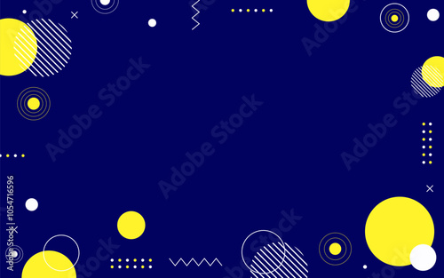 Abstract blue background. geometric shapes yellow and white, modern shapes. abstract modern elegant design background. Illustration vector 10 eps.