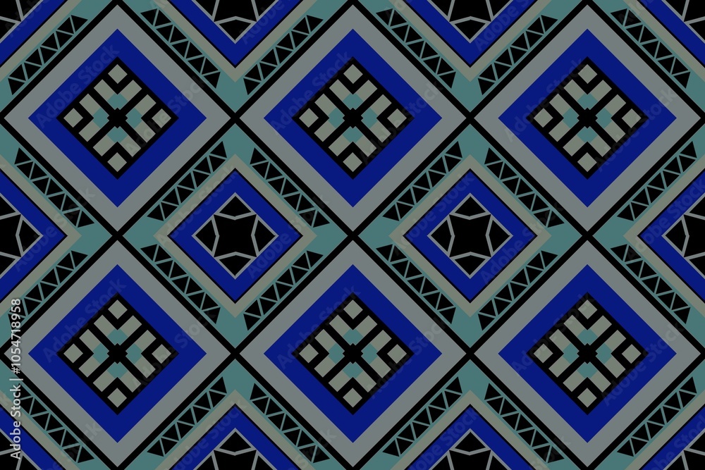 Ethnic seamless patterns with simple shapes. Tribal and ethnic fabrics. African, American, Mexican, Indian styles. Simple geometric pattern elements are best used in web design, textile printing.