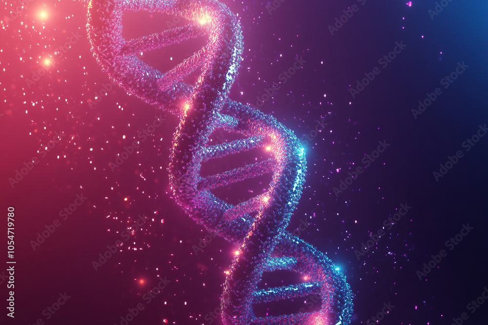 visualizing the essence of dna: 3d glowing illustrations and structures