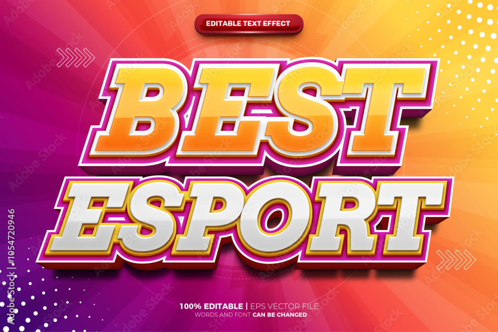 Best Esport 3D Editable text Effect Style Best Esport 3D Editable text Effect Style