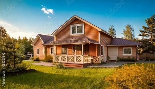 old house in the woods,Vintage Bungalows. North American bungalow from the seventies.
 photo