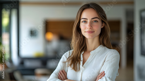 Free Download Portrait of a smiling businesswoman - GFXLoad