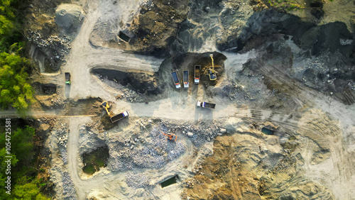 Εκτύπωση καμβά busy mining activity and the unspoiled natural beauty of the surrounding area