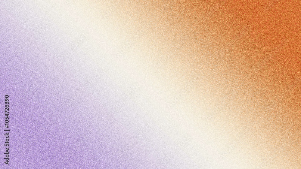 Obraz premium Purple, Cream, and Orange Gradient Background with Subtle Noise Texture – Perfect for Social Media Content, Digital Art, and Adding Warm, Sophisticated Depth to Creative Designs