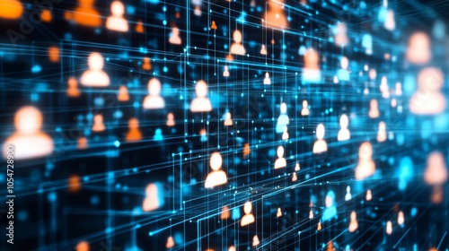 Wallpaper Mural Digital Network of User Connections and Profiles Torontodigital.ca