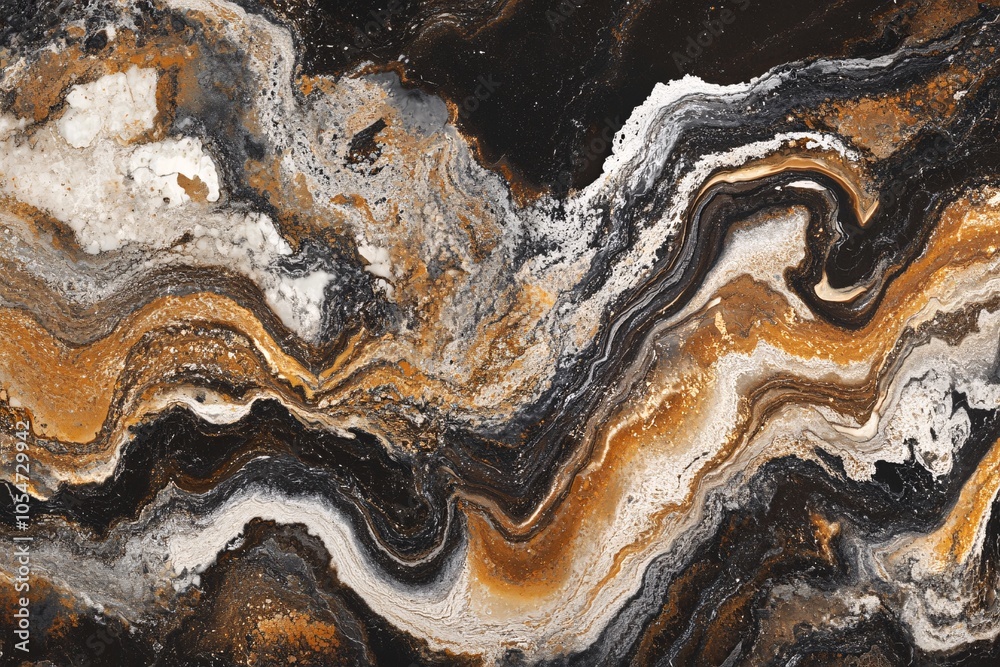 Abstract Black and Gold Marble Texture Background Abstract Black and Gold Marble Texture Background