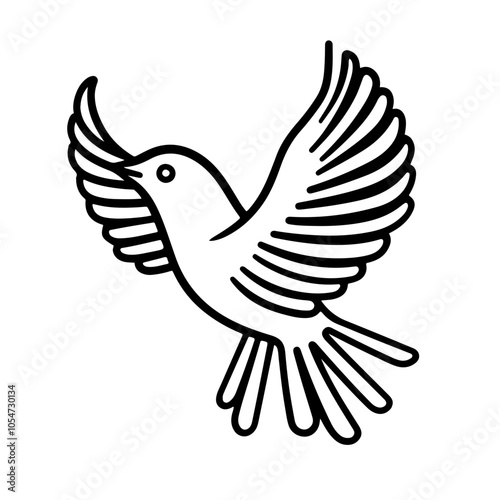dove of peace vector white background