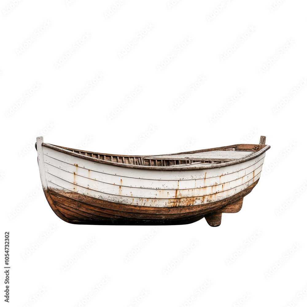 Weathered wooden boat with rustic charm Weathered wooden boat with rustic charm