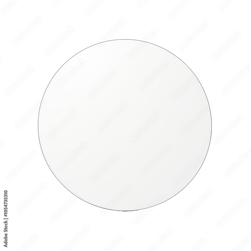Blank white round paper sticker label on transparent background Blank white round paper sticker label on transparent background