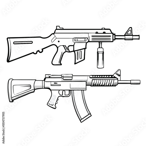 Weapons vector Art, Icons, and Graphics.