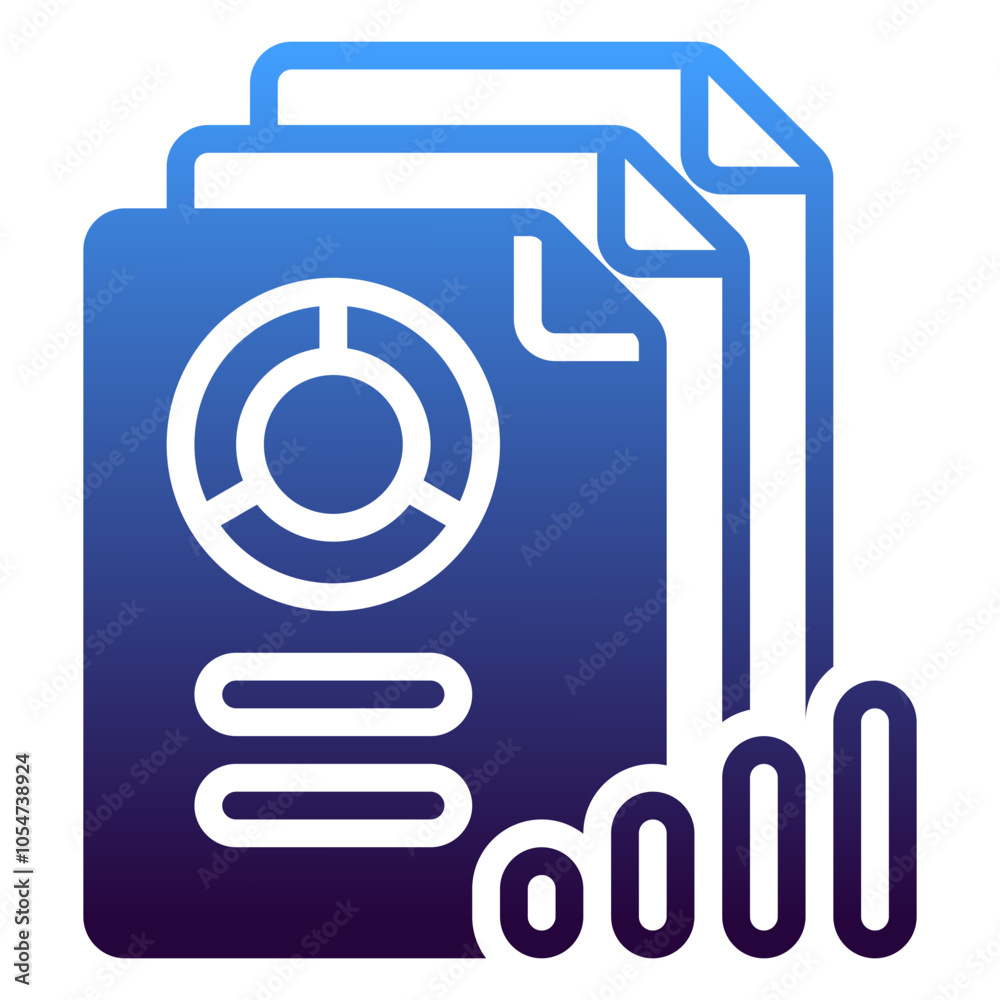 Report icon, gradient icon style Report icon, gradient icon style