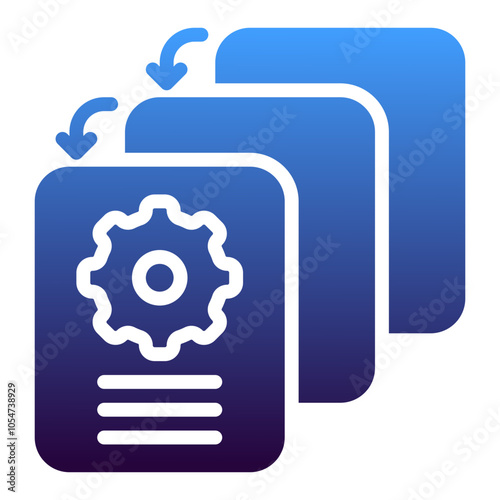 Duplicate icon, gradient icon style