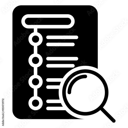 Mobile search icon, glyph icon style