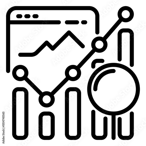 Analytic icon, line icon style