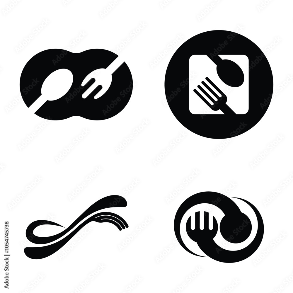 Fototapeta premium spoon fork logo