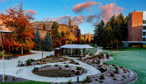 Photography The Vandal Healing Garden and Memorial and U of I campus