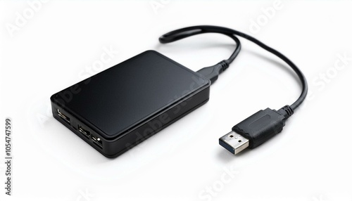 Black external hard drive