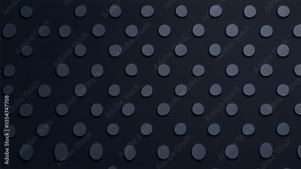 Minimalist matte grey polka dots on a dark black background for a subtle, playful texture. Minimalist matte grey polka dots on a dark black background for a subtle, playful texture.