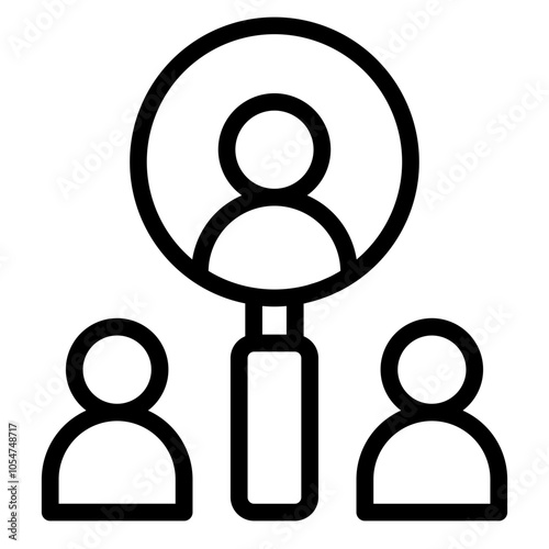 human resource icon. Headhunting illustration symbol. Sign searh human vector.