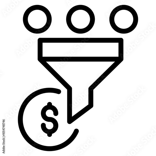 funnel icon filter symbol simple design element
