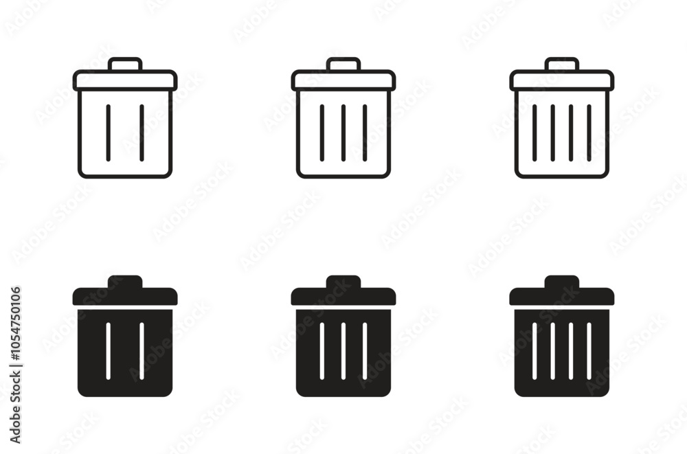 trash can icon vector. trash can symbol icon trash can icon vector. trash can symbol icon