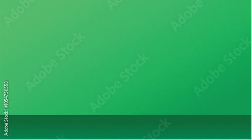 Empty green studio tabletop with wall textured background providing copy space for backdrop, wallpaper and template design