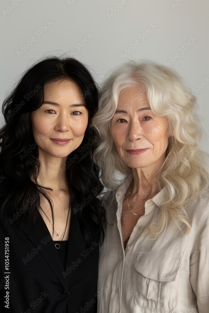 Heartwarming Portrait of a Loving Mother and Daughter Embracing Family Bond and Generational Connection Heartwarming Portrait of a Loving Mother and Daughter Embracing Family Bond and Generational Connection