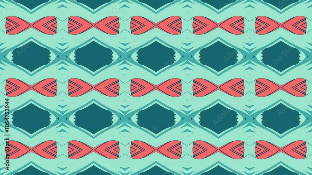 Multicolor abstract background. Digital effects. Geometric texture. Kaleidoscope wavy psychedelic background. Abstract looping 4k video. 