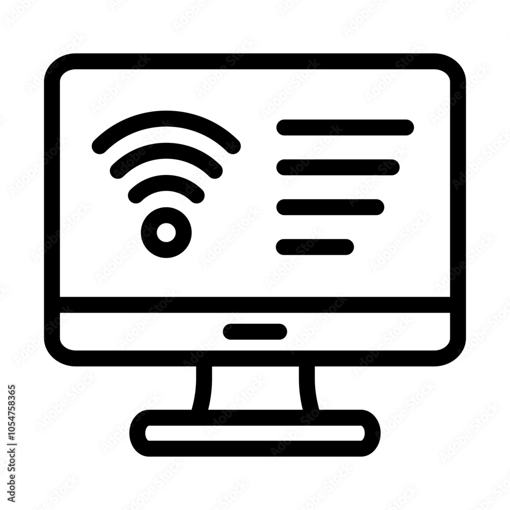 elearning computer outline style elearning computer outline style