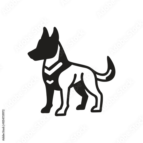 Guard Dog Icon on white background