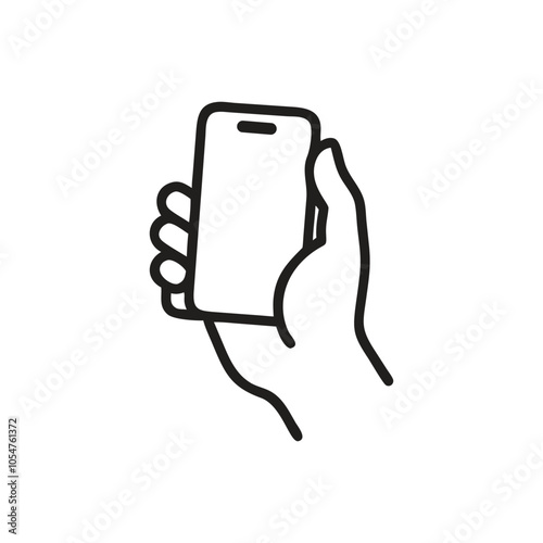 Hand taking a picture with a smartphone icon