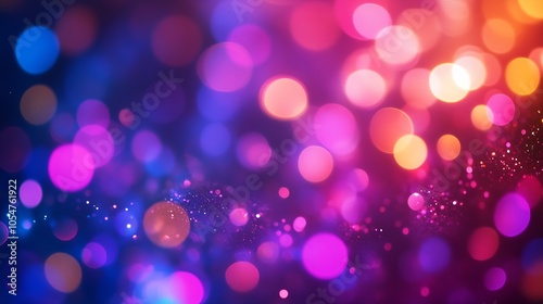 Colorful Bokeh Light Background for Festive Occasions and Creative Visual Projects : Generative AI photo