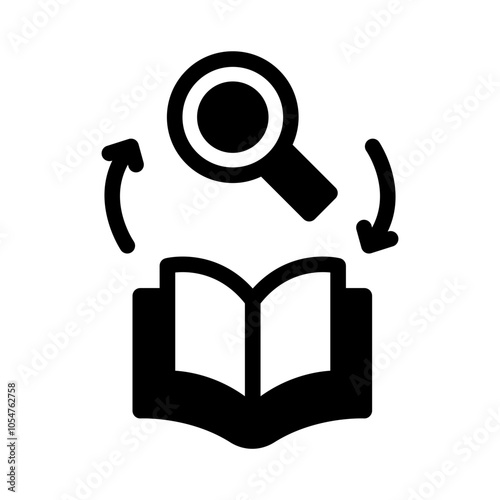 search book glyph style