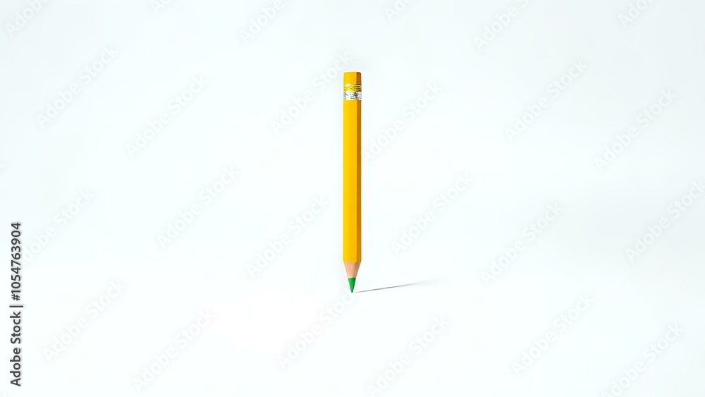 Upright Pencil on White Background Upright Pencil on White Background