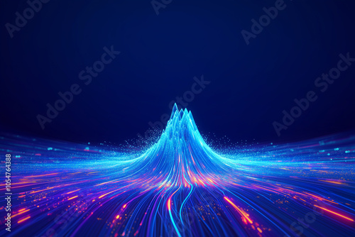 Science and technology light particle background