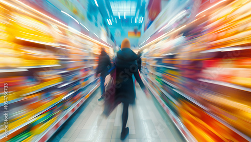Dynamic Motion Blur of a Busy Shopping Mall