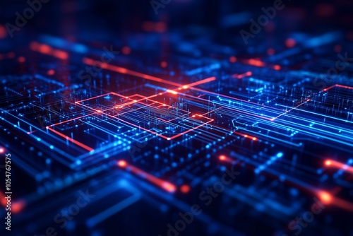 close up of electronic circuit board