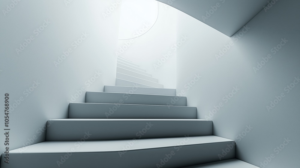 Abstract Geometric Staircase with Clean Lines Abstract Geometric Staircase with Clean Lines