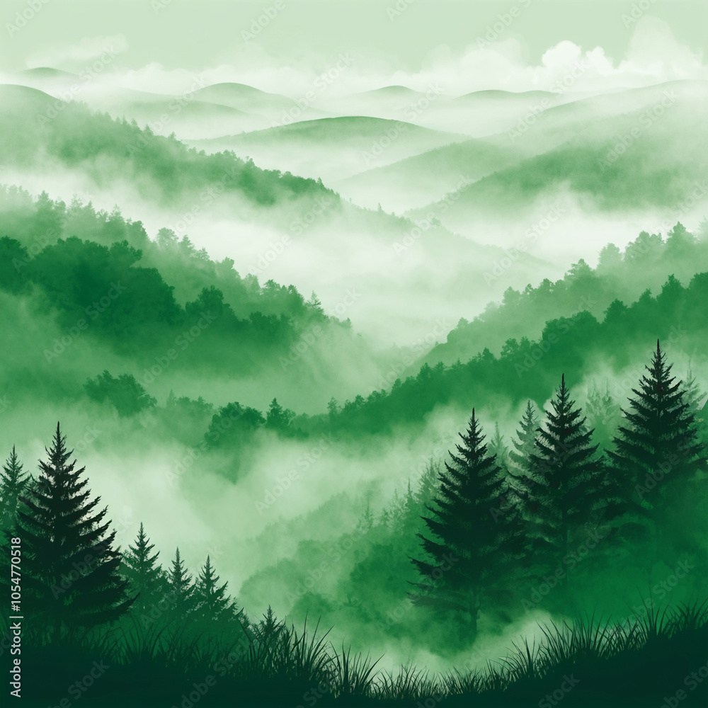 Fototapeta premium The Beauty of Fog in Nature