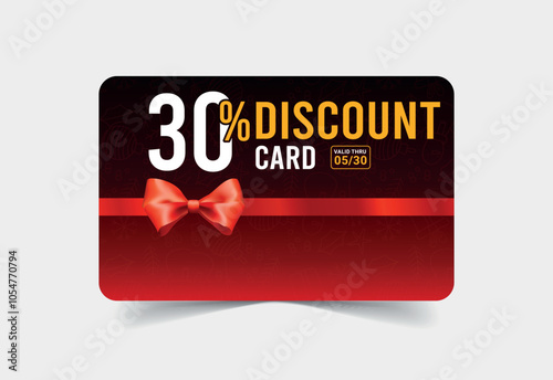 Gift voucher with special discount smart card, atm card	