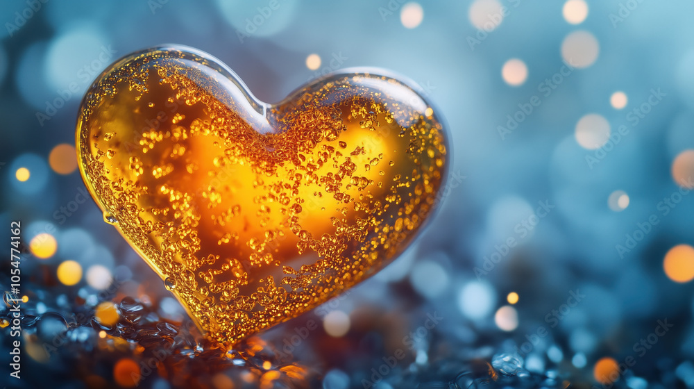 Fototapeta premium Flaxseed Oil Promotes Heart Health and Clear Arteries, Visualizing the Heart-Healthy Benefits of Flaxseed Oil