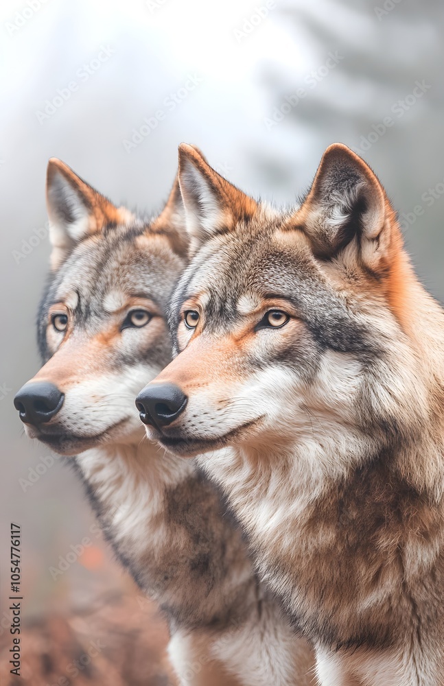 Fototapeta premium wolf in the forest