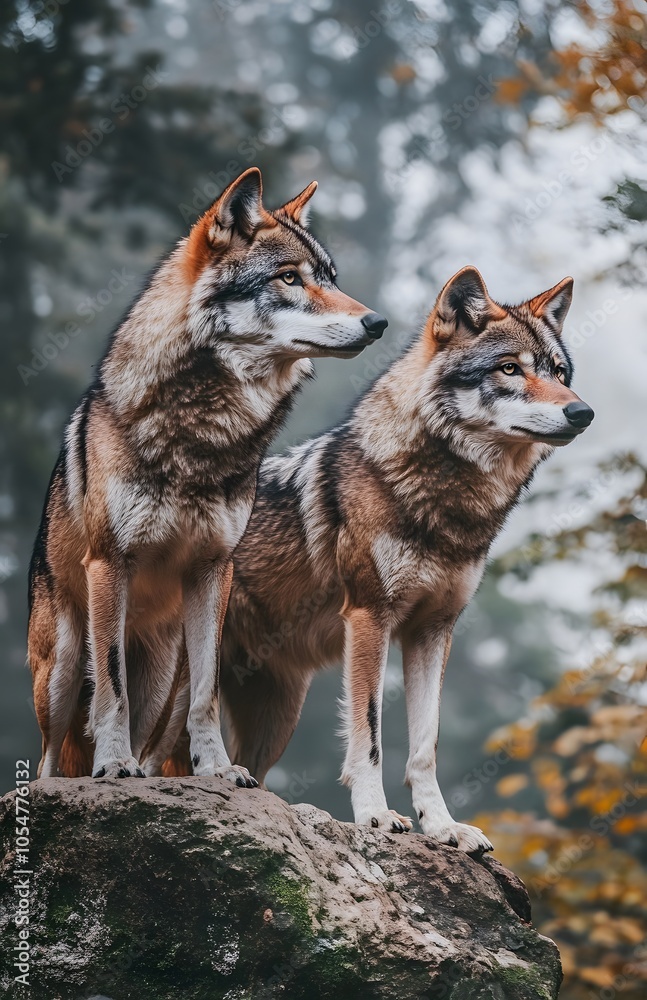 Naklejka premium wolf in the forest