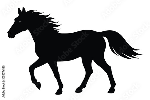 silhouette of a horse