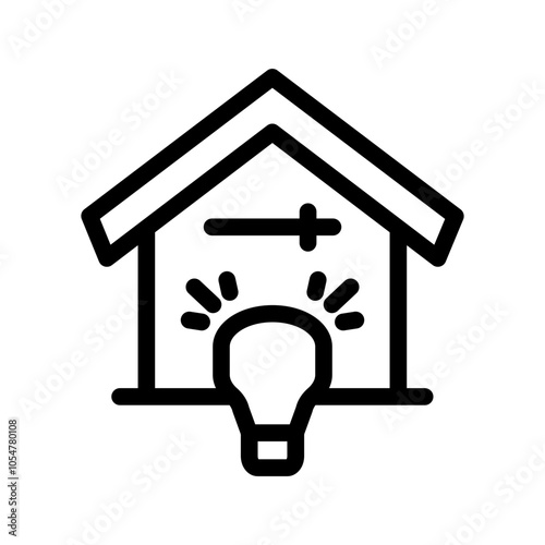 smarthome lamp outline style