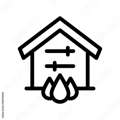 smarthome humidity outline style