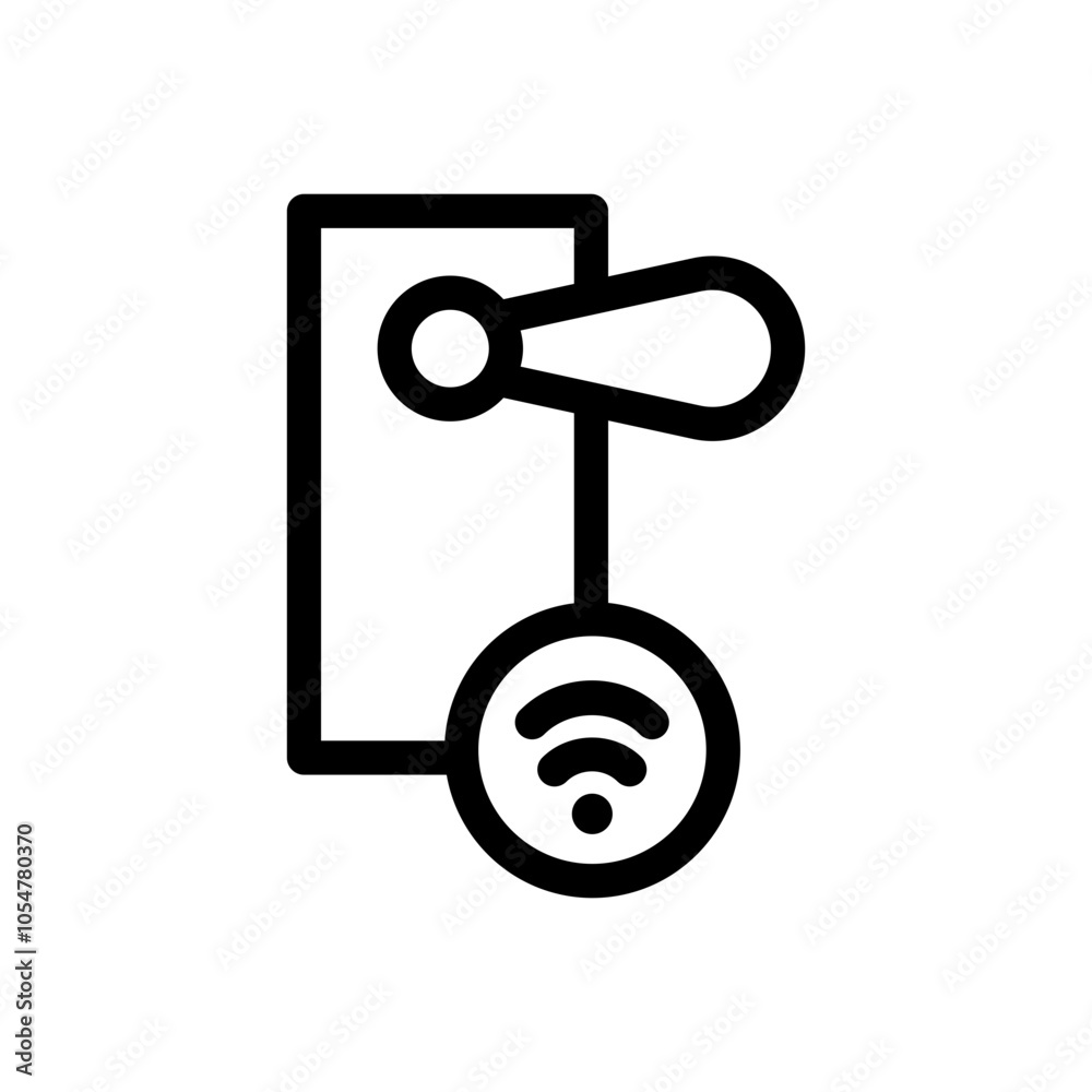 door smart lock outline style door smart lock outline style
